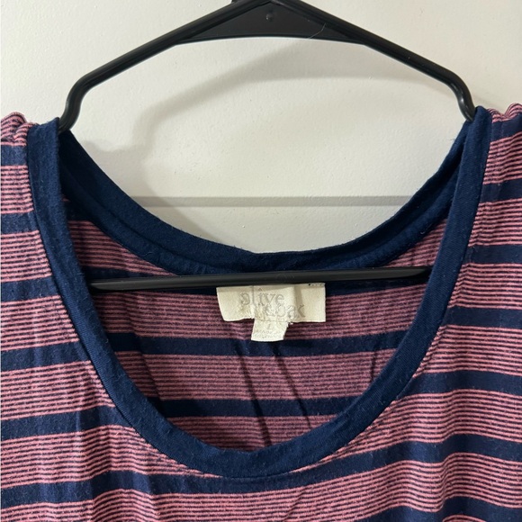 Olive & Oak Navy and Purple Striped Dress - Picture 3 of 5